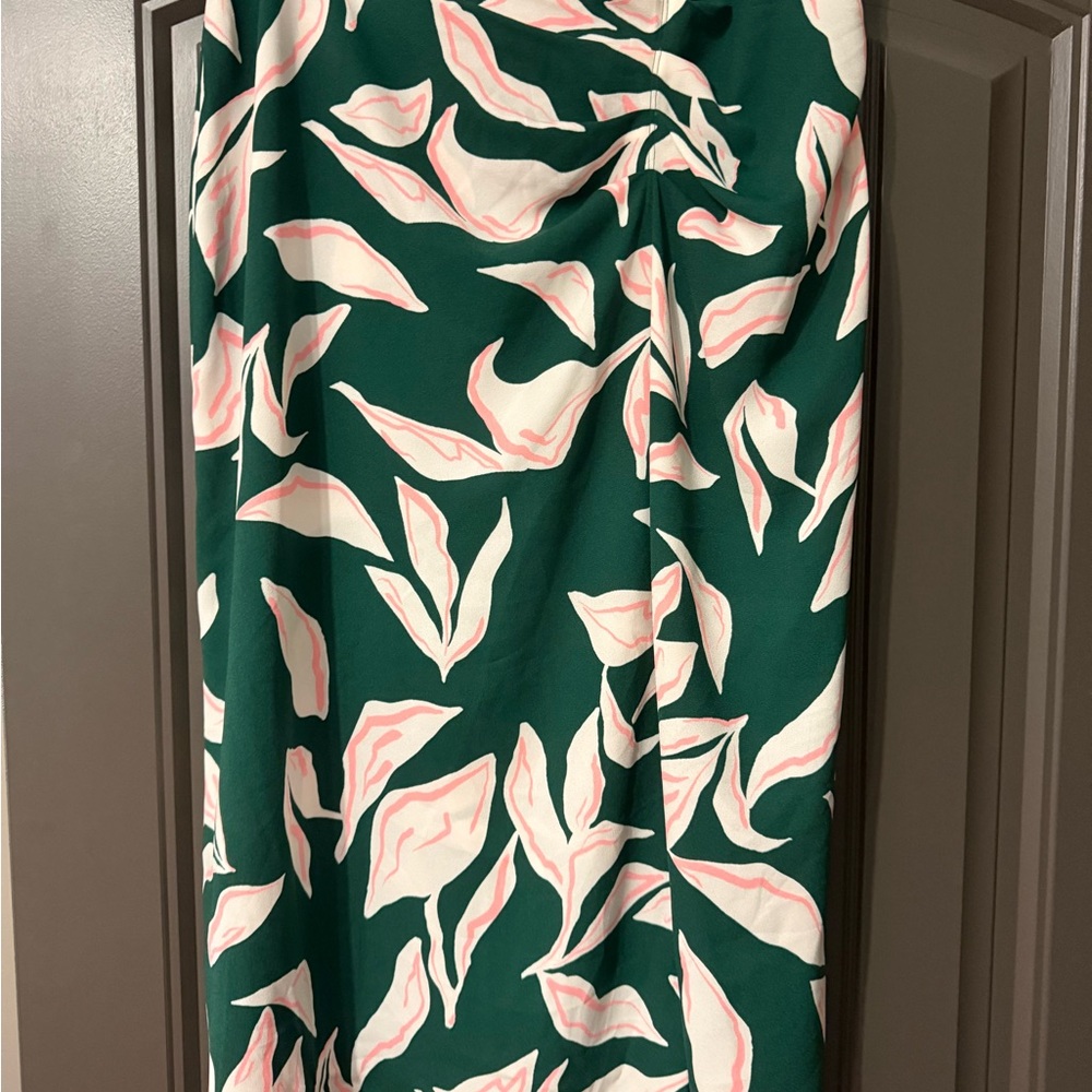 Nine West Green and Pink Floral Skirt